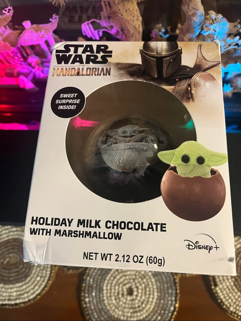 Star Wars The Mandalorian Holiday Chocolate Sphere with Green Grogu Accent
